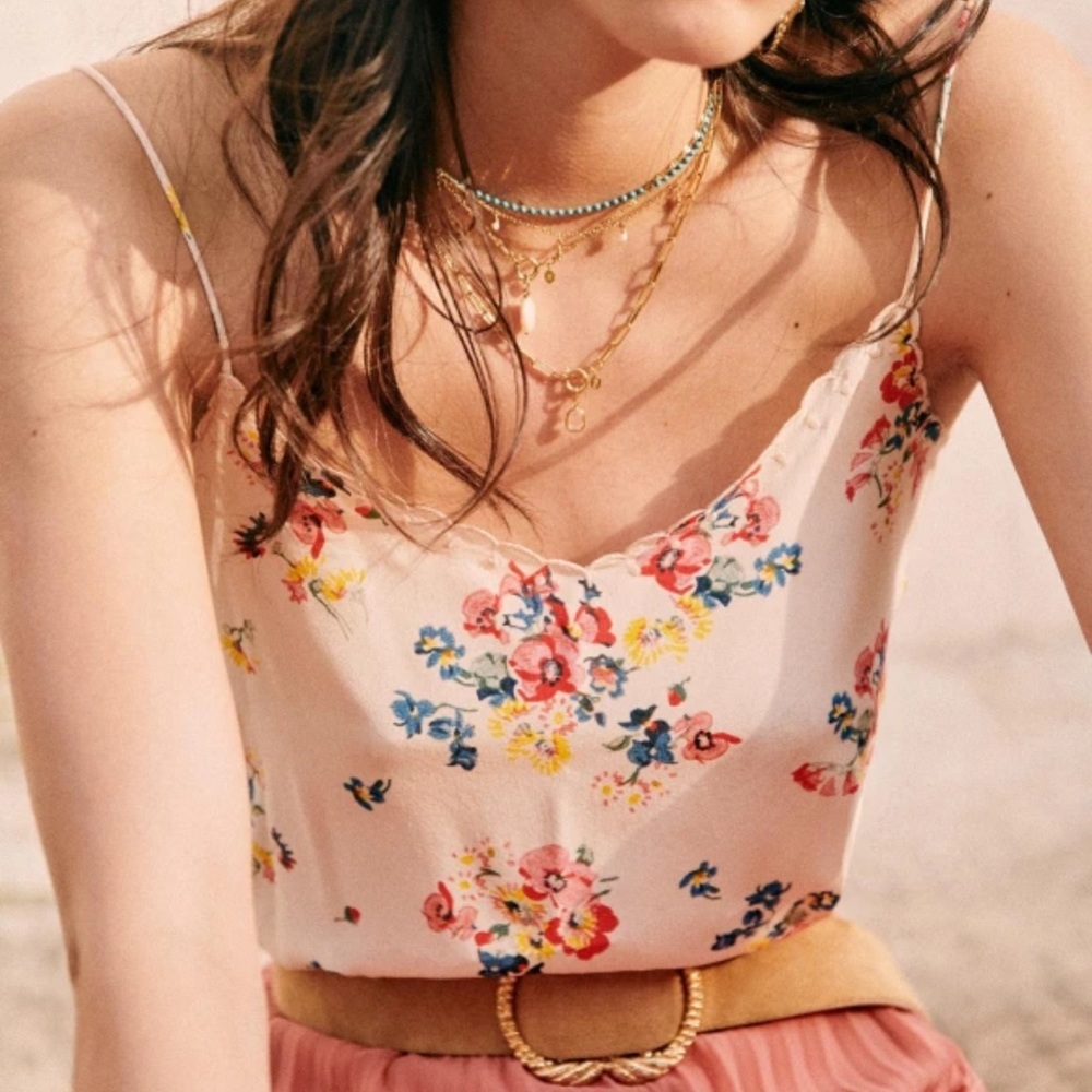 Sezane Athenee Silk Blouse Imprimee Old School Flowers Size US 4 NWT